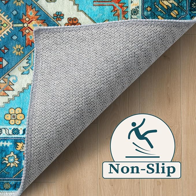 SERISSA 6x9 Area Rugs for Living Room, Large Washable Non-Slip Boho Rug - Image 3