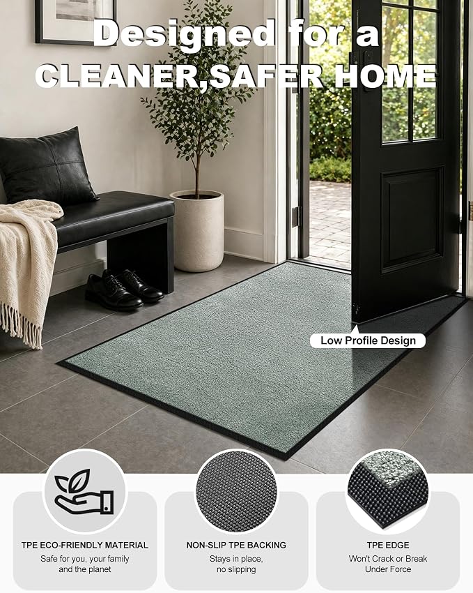 Mibao Super Absorbent Front Door Mat, Non-Slip Washable Indoor Doormats - Image 5