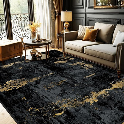 RELEANY Washable Area Rugs 10'x12' Non-Slip Modern Abstract Soft by RELEANY