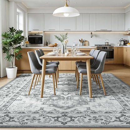 Lessymo 7 x 10 Area Rugs for Living Room- Machine Washable Area Rugs Boho Faux - Image 3