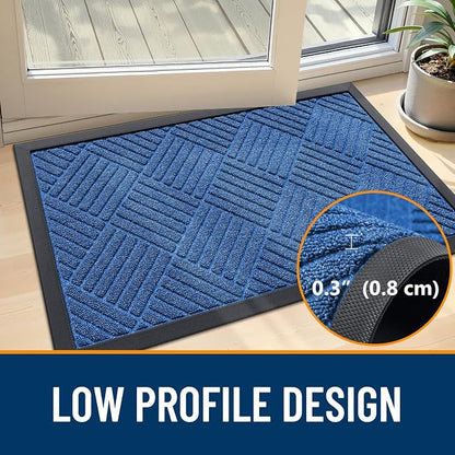 OLANLY Front Door Mat Outside Entrance 33x21, Heavy Duty Sturdy Natural Rubber - Image 4