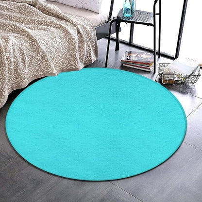 Machine Washable Modern Round Area Rug, Room Sofa Yoga Soft Round Carpet - Image 2