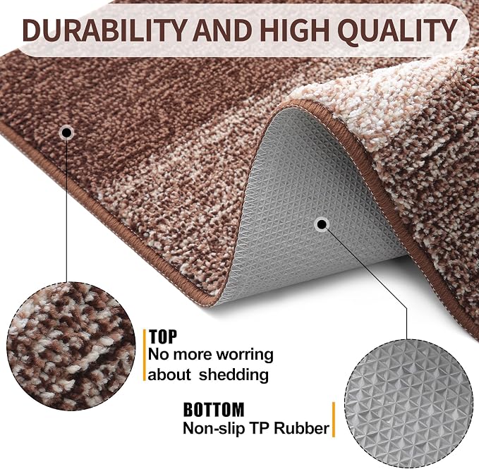 Kitinjoy Indoor Outdoor Door Mat, 54x24 Non-Slip Absorbent Dirt Trapper - Image 3
