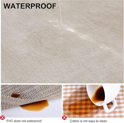 Faux Leather Heat Resistant Placemats 6 Packs, Waterproof Wipeable Dining PU - Image 4