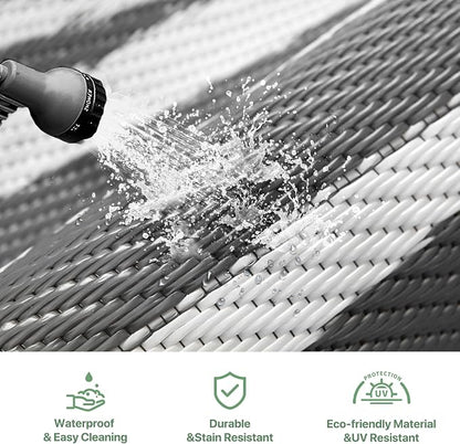 GENIMO Outdoor Rug Waterproof for Patio Decor, Camping Mats for Outdoor Decor - Image 5