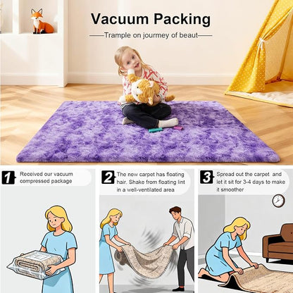 4x6 Rugs for Bedroom, Fluffy Area Rugs for Living Room, Small Fuzzy Shag Soft - Image 5