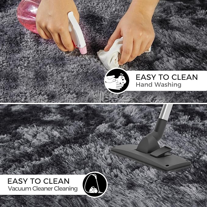 Ultra Soft Rug for Living Room, 6X9 Fluffy Shag Area Rug for Bedroom, Modern - Image 7