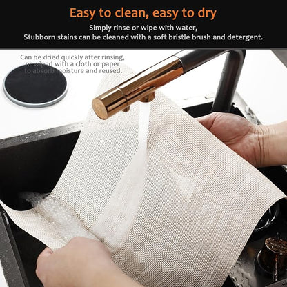 Beige Vinyl Placemats Set of 12, Heat Resistant Table Placemats | 18x12 inch - Image 5