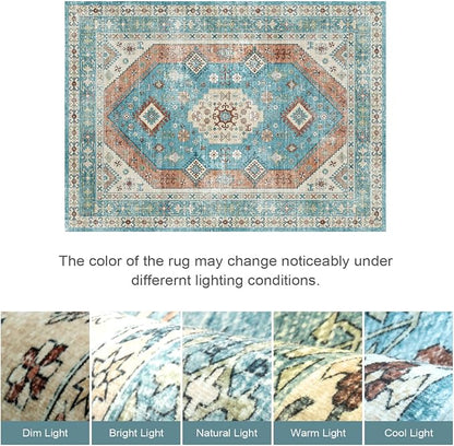 Lofus Vintage Living Room Rugs 8x10, Soft Machine Washable Area Rug - Image 9