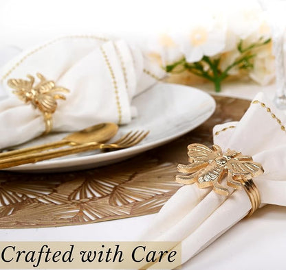 Alpha Living HOMEAntique Gold Metal Napkin Rings - Image 6
