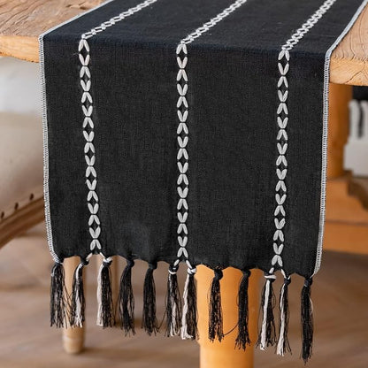 Black Table Runner 72 Inches Long - Image 4