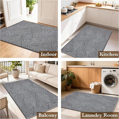 Indoor Door Mat 30"x47" Large, Low-Profile Welcome Front Door Mat Indoor - Image 8