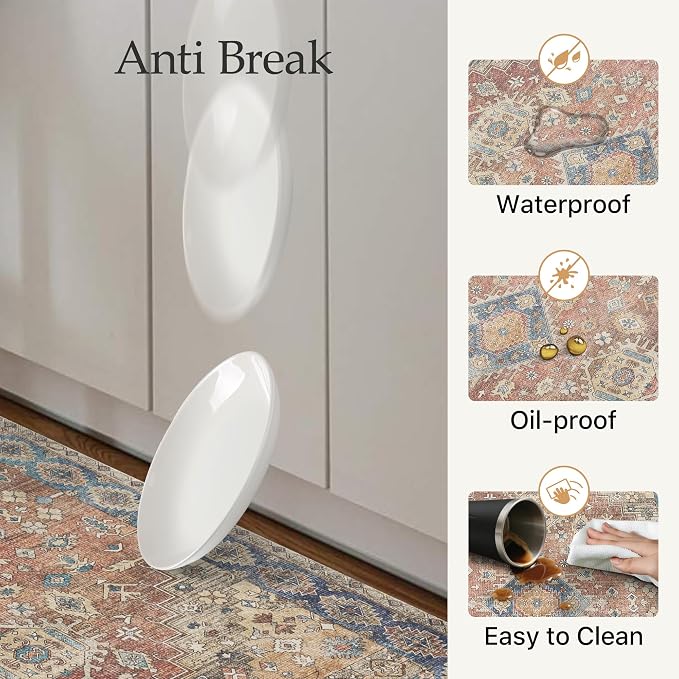 GENIMO Kitchen Mats for Floor, Kitchen Rugs Non Slip Washable, Waterproof Anti - Image 5