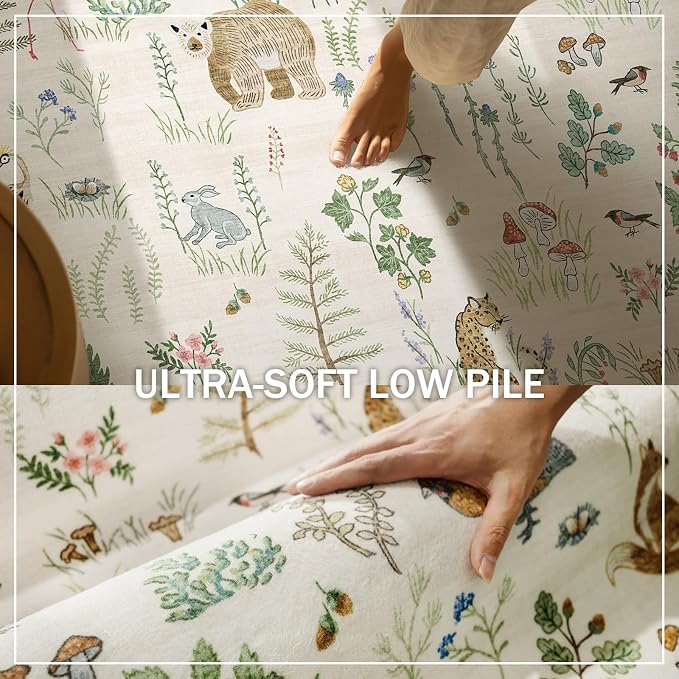 Machine Washable Kitchen Runner Rugs: 2'x10' Hallway Runner Non Slip Low Pile - Image 3