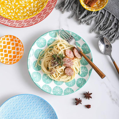Selamica 8 inch Porcelain Dinner Plates, Large Size Serving Plate - Image 3
