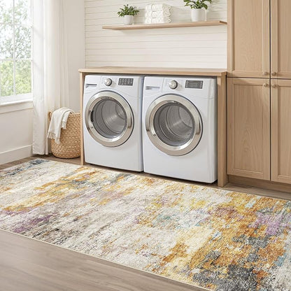 Runner Rug Kitchen Washable Rugs: 2x6 Non-Slip Abstract Soft Modern Stain - Image 7