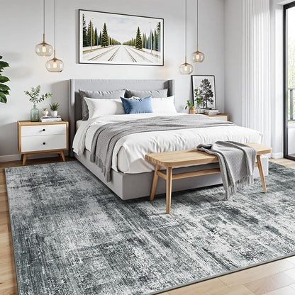 Lofus 9x12 Area Rug for Living Room, Neutral Modern Washable Carpet for Bedroom - Image 2