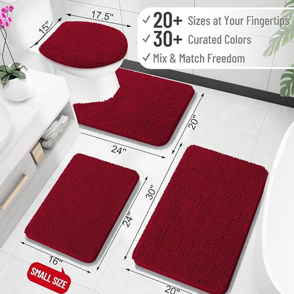 OLANLY Large Bathroom Rugs 50x30, Extra Soft Absorbent Chenille Bath Rugs - Image 2