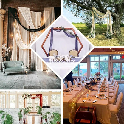 Efavormart 20ft Gauze Cheesecloth Terracotta Wedding Arch Drapery Fabric - Image 4