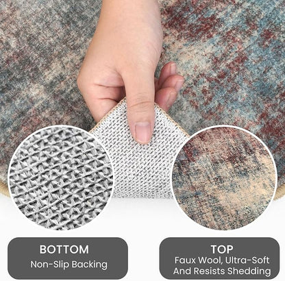 IOHOUZE Abstract Runner Rug 3x6 Ft Washable Runners - Image 4