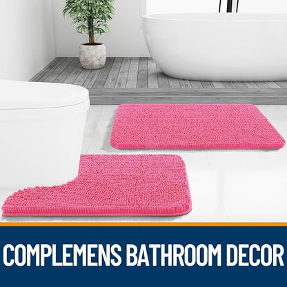 OLANLY Bathroom Runner Rugs 59x20, Soft Absorbent Chenille Bath Rugs, Rubber - Image 7