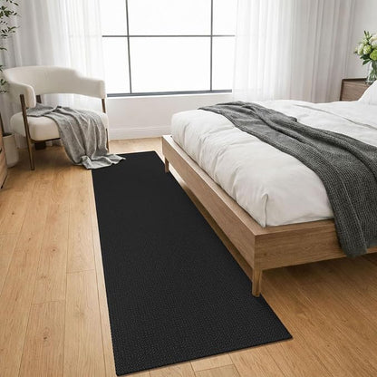 KOZYFLY Black Runners for Hallway 2x8, Washable Runner Rug, Woven Non Slip - Image 8