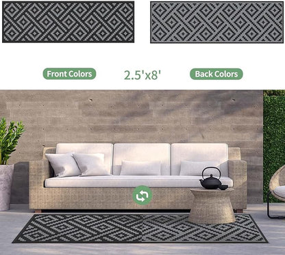 GENIMO Outdoor Rugs 2.5'x8' Waterproof, Reversible Mats, Outdoor Area Rug - Image 4