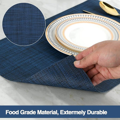 SLKQG Navy Blue Placemats Set of 4 - Image 4