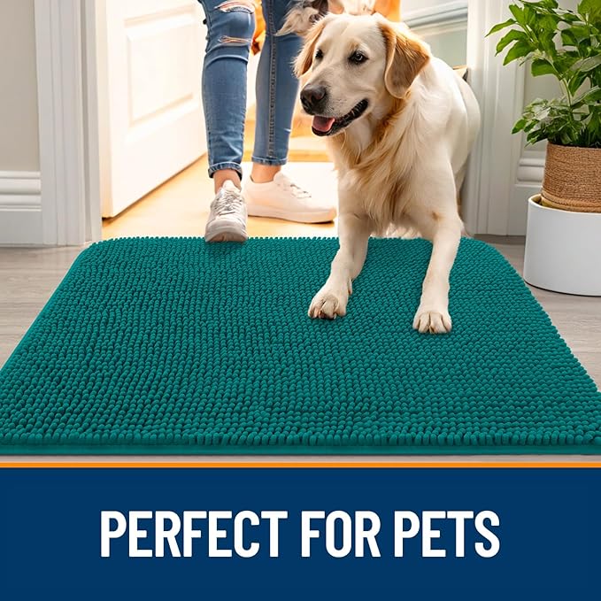 OLANLY Dog Door Mat for Muddy Paws 35x24, Absorbs Moisture and Dirt, Absorbent - Image 6