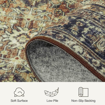 Lofus 4x6 Area Rug for Entryway, Washablee Soft Rugs for Bedroom, Living Room - Image 8