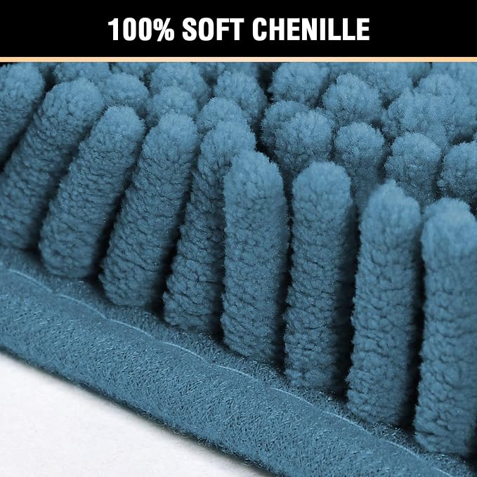 H.VERSAILTEX Microfiber Bath Rugs Chenille Floor Mat Ultra Soft Washable - Image 3