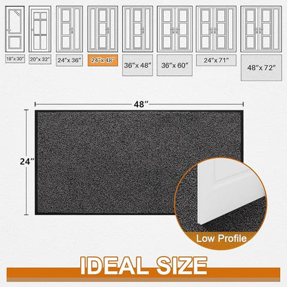Mibao Super Absorbent Front Door Mat, Non-Slip Washable Indoor Doormats - Image 2
