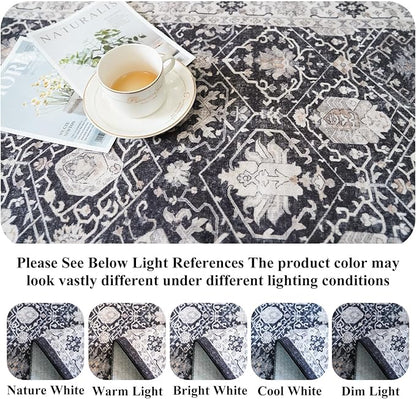 Entryway 2x4 Washable Area Rug: Oriental Stain Resistant Kitchen Runner Rugs - Image 2