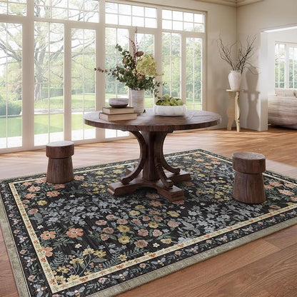 9x12 Rugs for Living Room: Washable Area Rugs for Bedroom Vintage Stain - Image 7