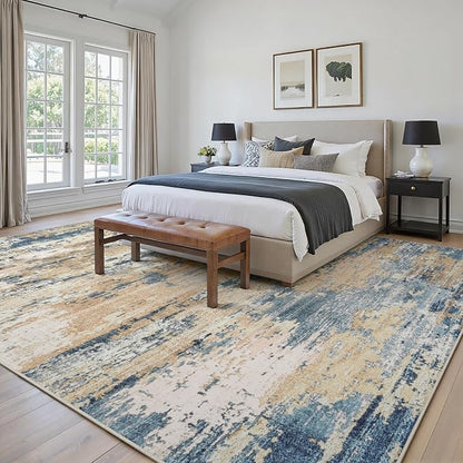Area Rugs 8x10 Living Room: Large Soft Washable Rug Modern Abstract Anti-Skid - Image 4