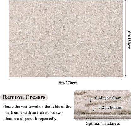 Vaukki 6x9 Area Rug for Living Room, Soft Fluffy Washable Modern Floral Indoor - Image 2