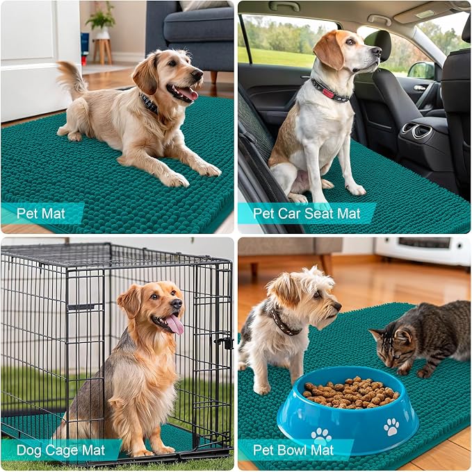 OLANLY Dog Door Mat for Muddy Paws 35x24, Absorbs Moisture and Dirt, Absorbent - Image 7