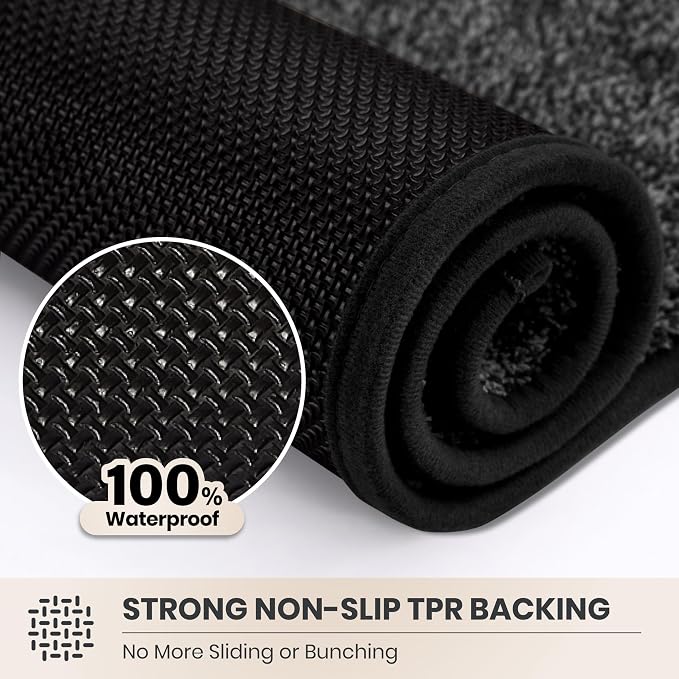 PURRUGS Dirt Trapping Door Mat 24" x 59", Non-Slip Machine Washable Entryway Rug - Image 5