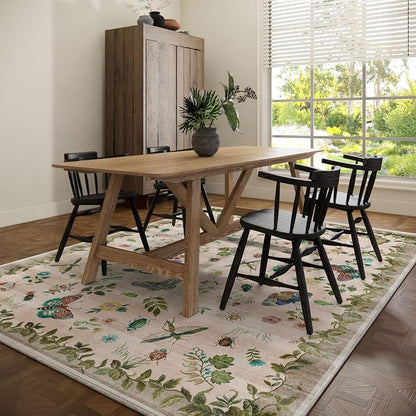 Machine Washable Rugs for Living Room: 6x9 Area Rugs Bedroom Rug Stain - Image 6