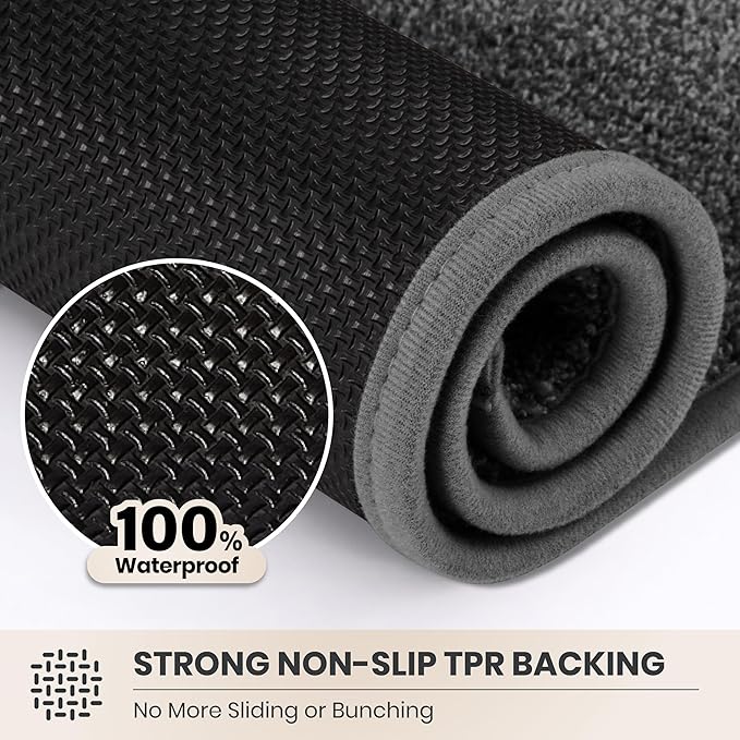 PURRUGS Dirt Trapping Door Mat 34" x 59", Non-Slip Machine Washable Entryway Rug - Image 5