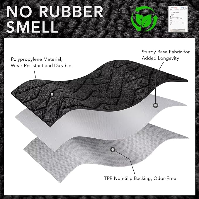 hicorfe Front Door Mat Outside Entrance, Stain and Fade Resistant, Non Slip - Image 8