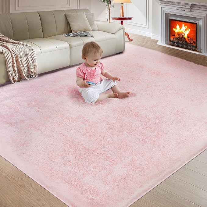Ultra Soft Rug for Living Room, 6X9 Fluffy Shag Area Rug for Bedroom, Modern - Image 9