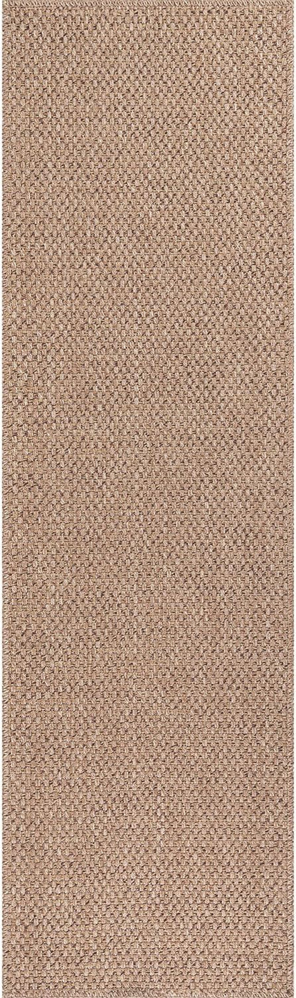 CAMILSON Indoor and Outdoor Runner Rug Natural Solid Boho Woven Design - Image 3