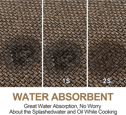 SUMLANS Fan Shaped Kitchen Mat 1 PCS, Cushioned Non Slip Rugs - Image 4