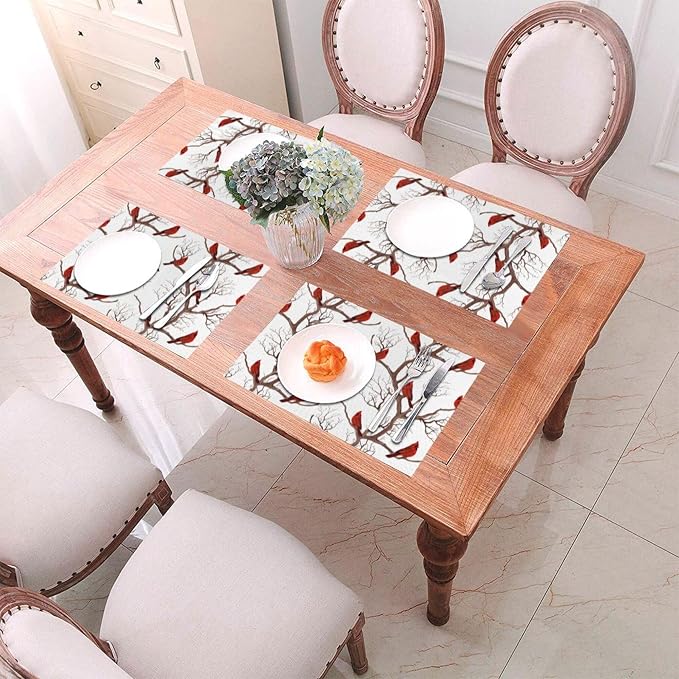 Winter Cardinal Christmas Placemats Set of 4 - Image 6