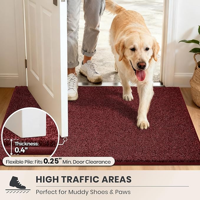 PURRUGS Dirt Trapping Door Mat 20" x 31.5", Non-Slip Machine Washable Entryway - Image 6