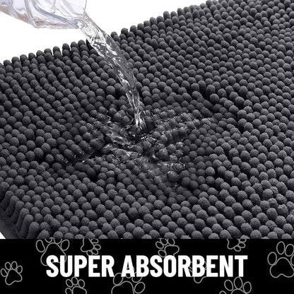 Smiry Dog Door Mat for Muddy Paws, Absorbent Dirt Trapper Non Slip Quick Dry - Image 5