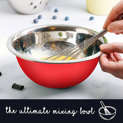Stainless Steel Mixing Bowls Set, 5-Piece Meal Prep & Food Storage | .75 - Image 4