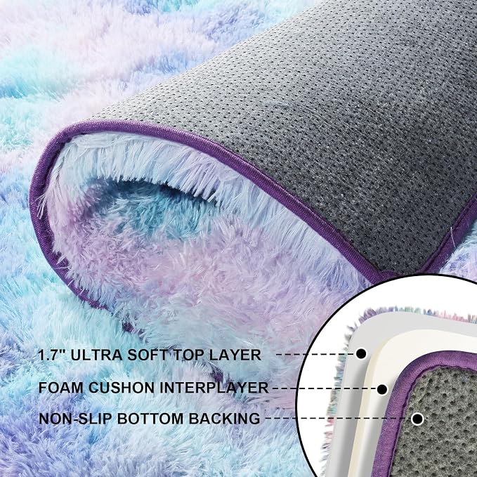 8x10 Area Rugs for Living Room, Large Fluffy Rugs for Bedroom, Fuzzy Shag Soft - Image 3