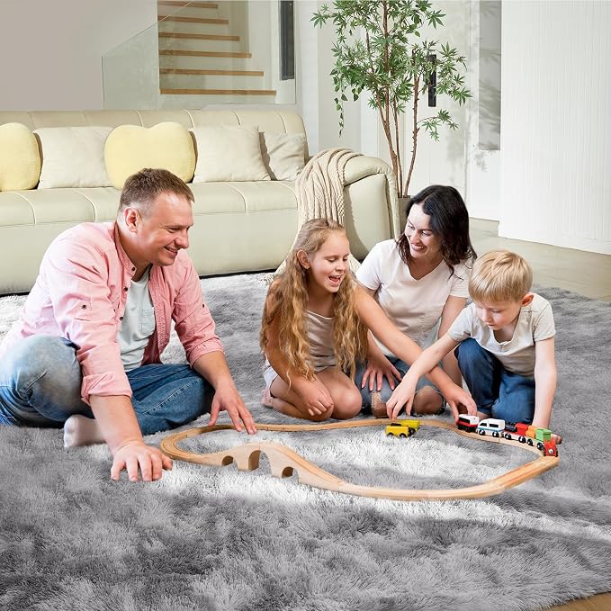 Ultra Soft Rug for Living Room, 3X5 Fluffy Shag Area Rug for Bedroom, Modern - Image 8